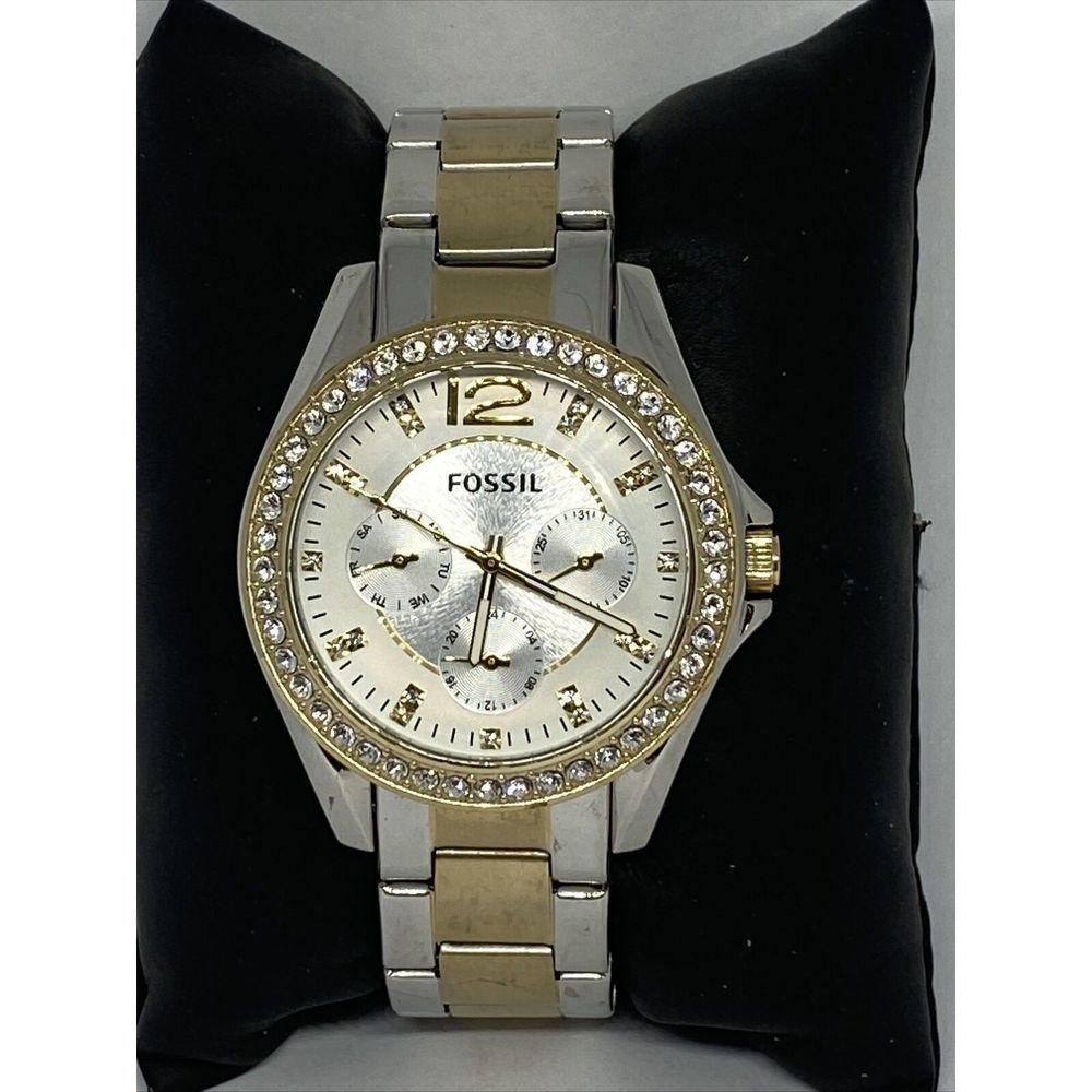 Fossil Riley ES3204 Women's Gold Stainless Steel Analog Dial Quartz Watch OP792
